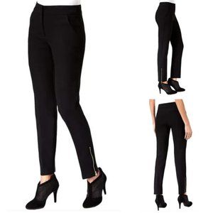 Trina Turk black ankle zipper detail dress pants sz 8